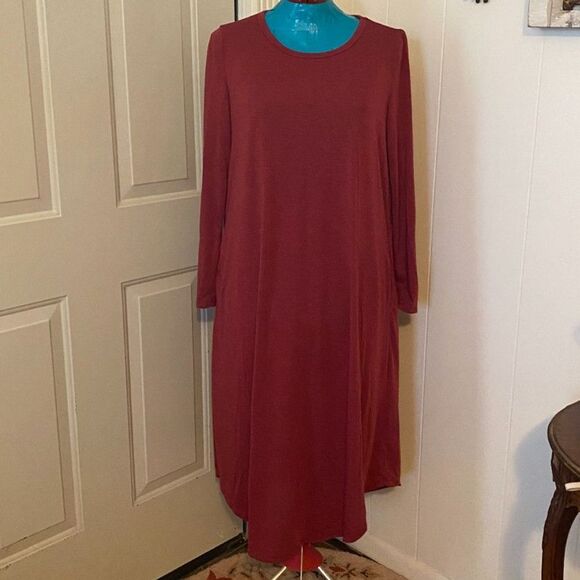 Emory Rose Maroon Scoop Neck Pullover Dress Womens Size M - Picture 1 of 8